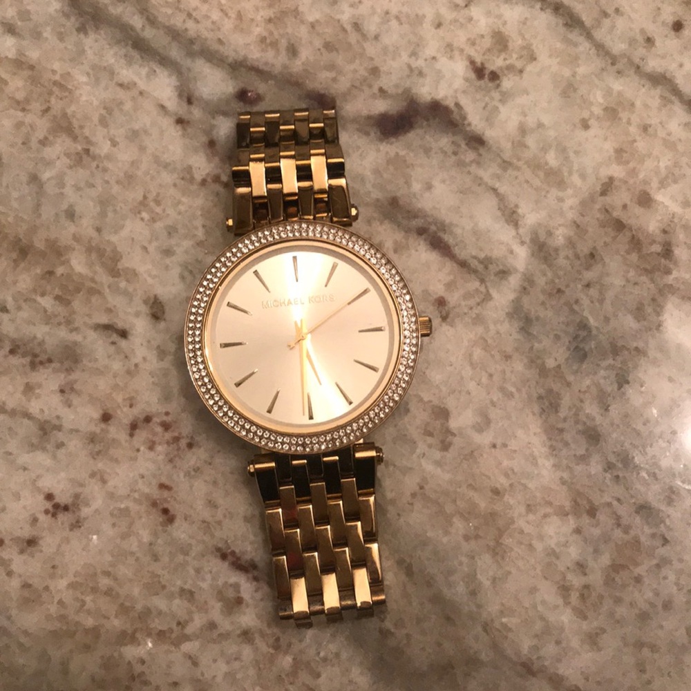 gold michael kors watch